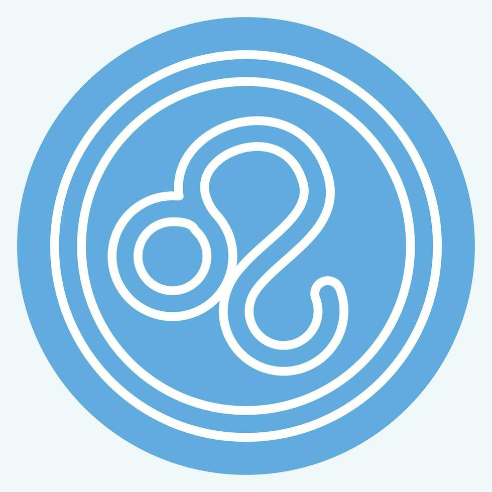 Icon Leo Sign. related to Horoscope symbol. blue eyes style. simple design editable. simple illustration vector