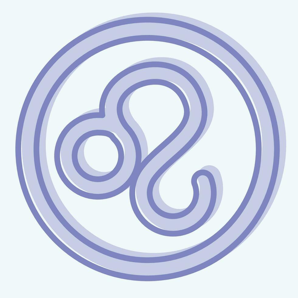 icono León signo. relacionado a horóscopo símbolo. dos tono estilo. sencillo diseño editable. sencillo ilustración vector