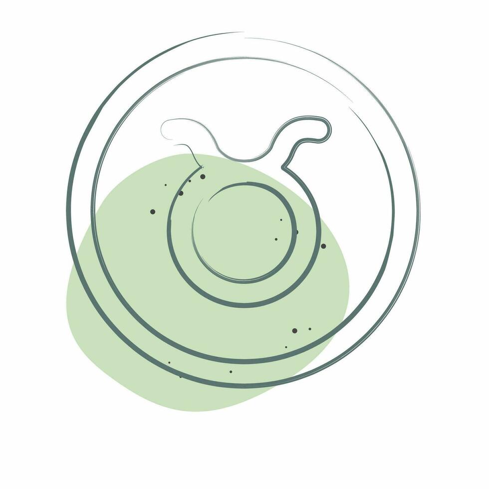 Icon Taurus. related to Horoscope symbol. Color Spot Style. simple design editable. simple illustration vector