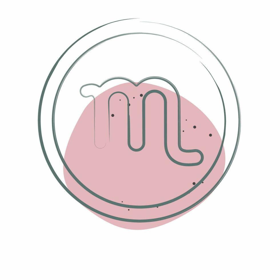 Icon Scorpio Sign. related to Horoscope symbol. Color Spot Style. simple design editable. simple illustration vector