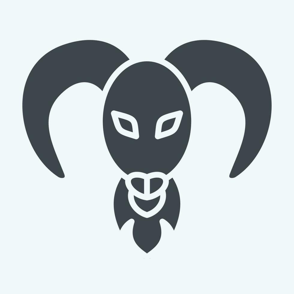 icono Aries. relacionado a horóscopo símbolo. glifo estilo. sencillo diseño editable. sencillo ilustración vector