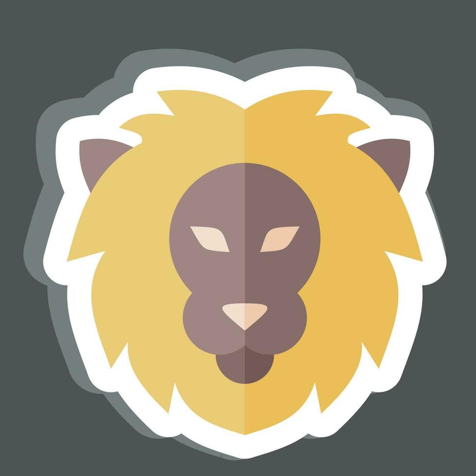 Sticker Leo. related to Horoscope symbol. simple design editable. simple illustration vector