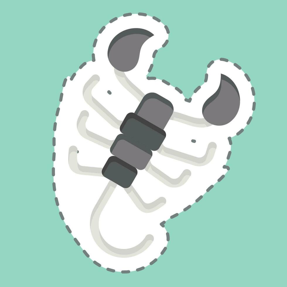 Sticker line cut Scorpio. related to Horoscope symbol. simple design editable. simple illustration vector