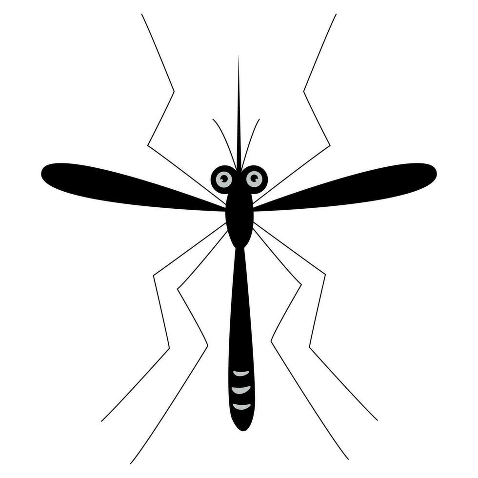 mosquito aislado en blanco antecedentes. vector ilustración