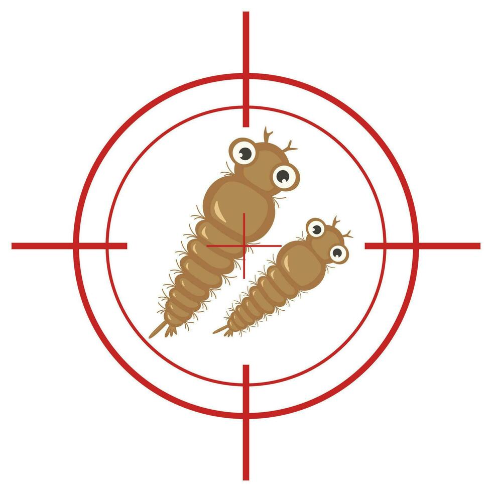 mosquito larva control concept. vector illustration