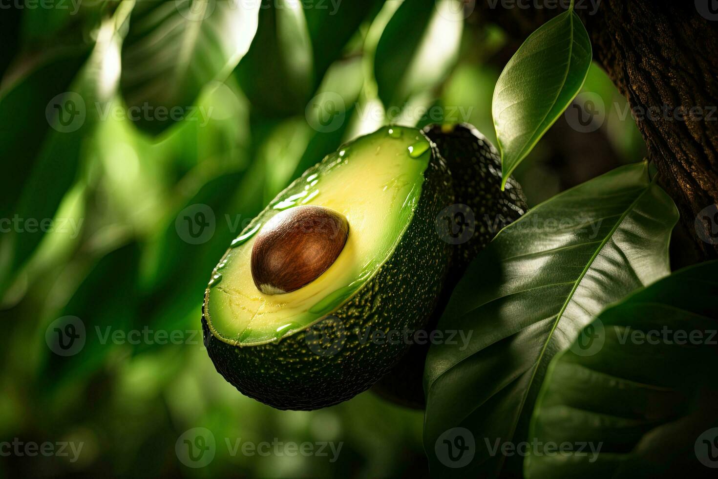 ai generado retrato aguacate con agua soltar ai generativo foto