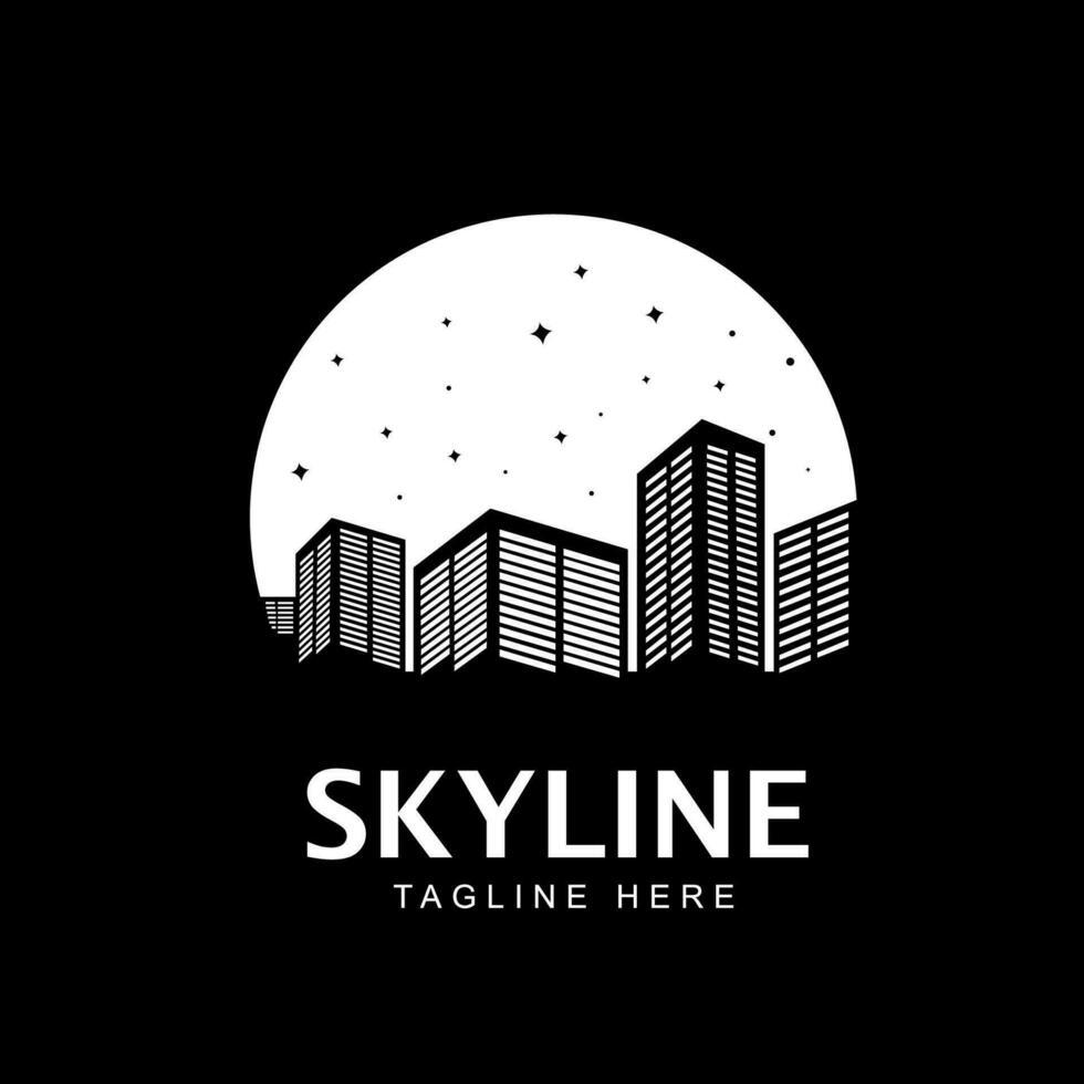 Skyline logo design. Urban, City and Building silhouette logo concept vector. vector