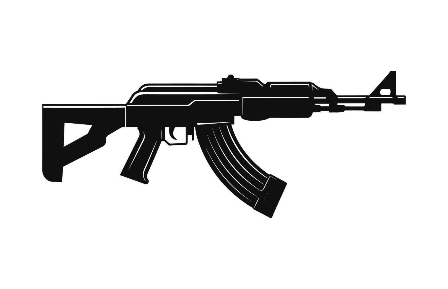 A machine gun Silhouette Vector free