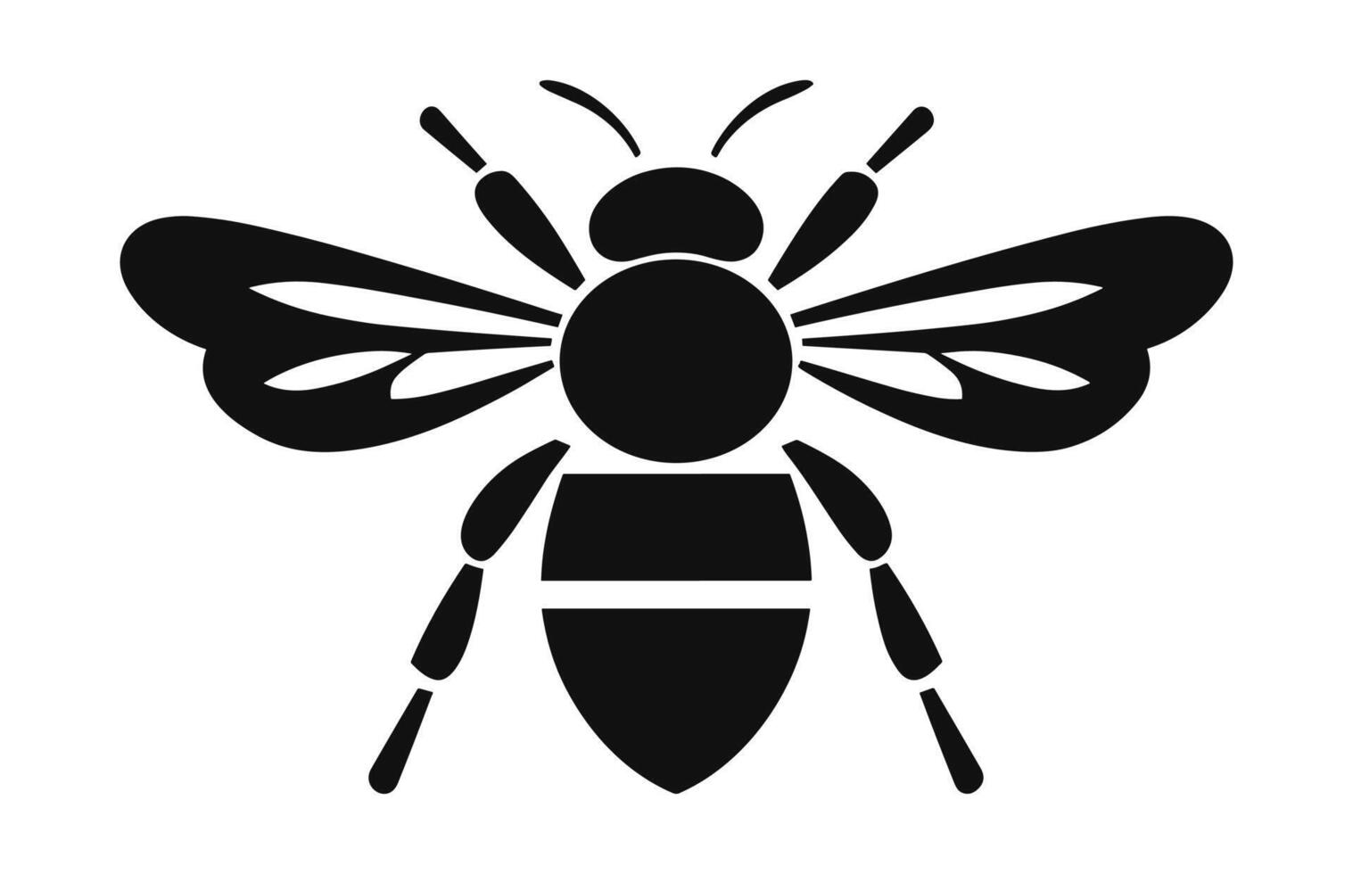 A Honey Bee Silhouette Vector Free