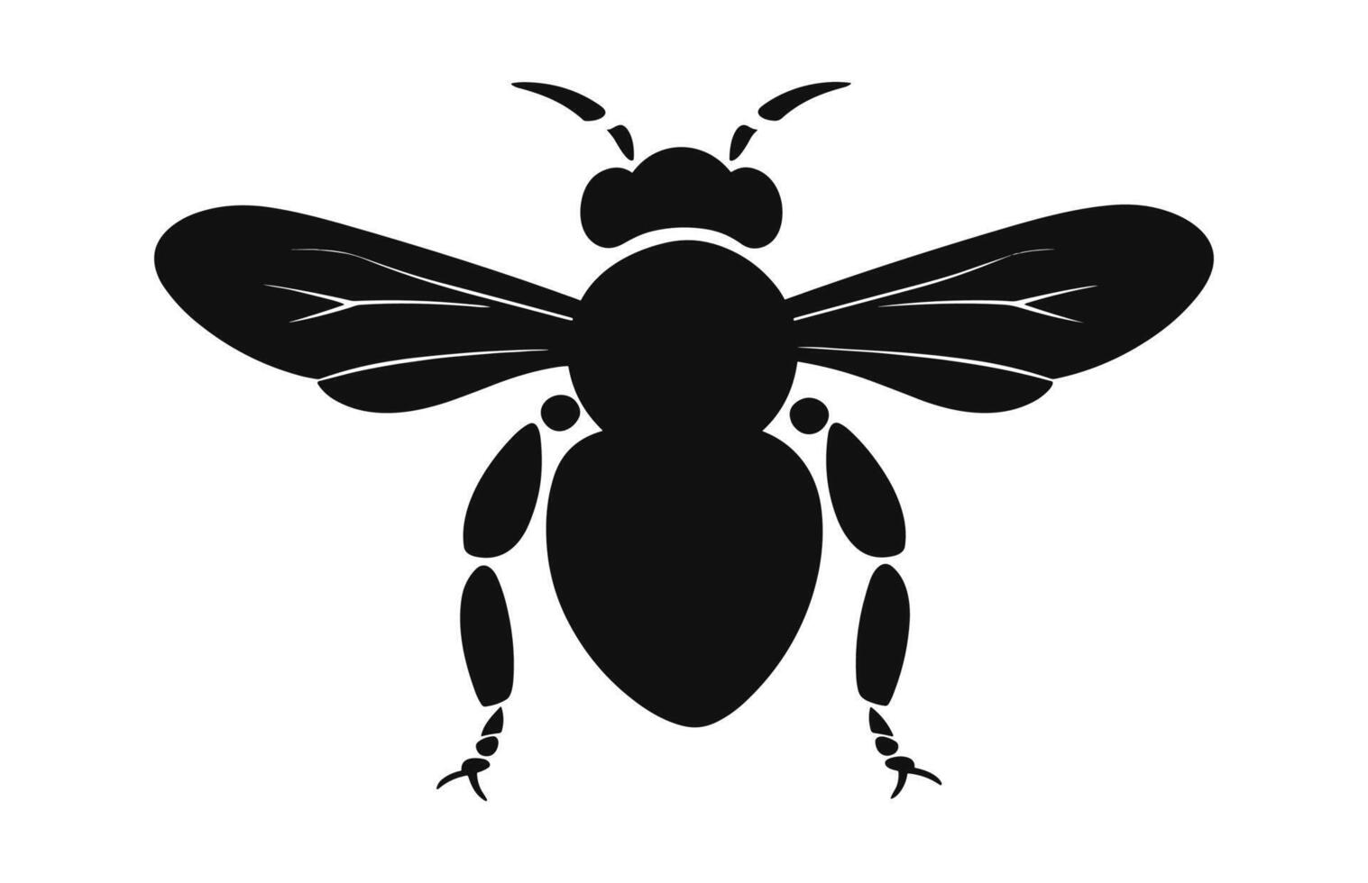 A Honey Bee Silhouette Vector Free