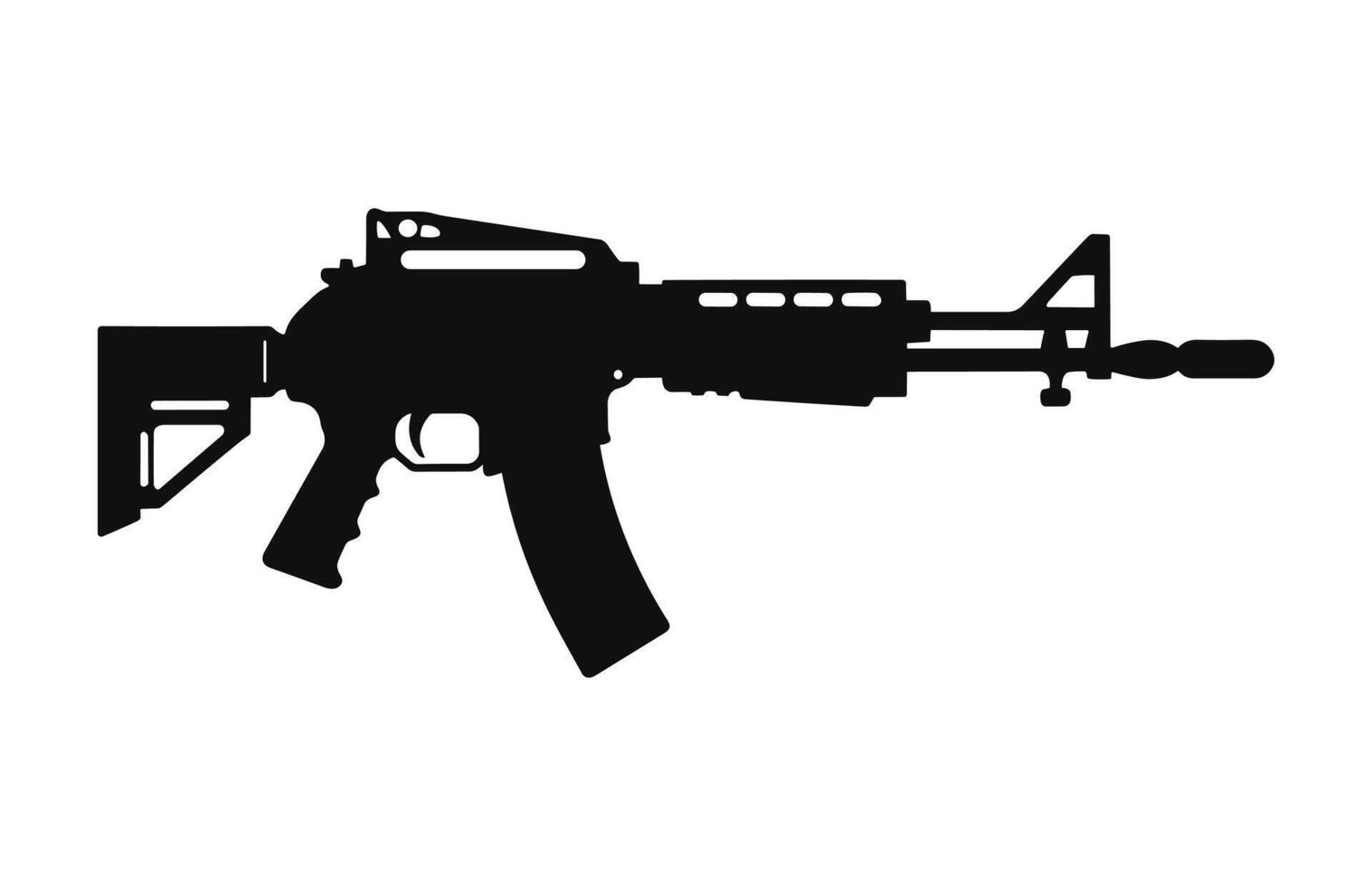 A machine gun Silhouette Vector free