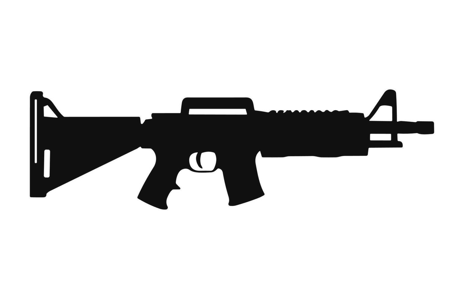 A machine gun Silhouette Vector free