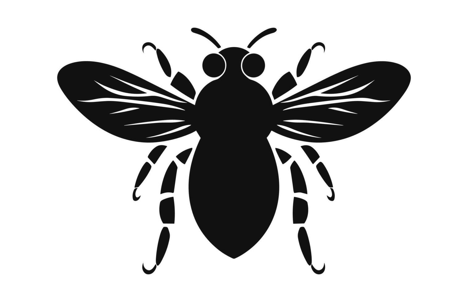 A Honey Bee Silhouette Vector Free