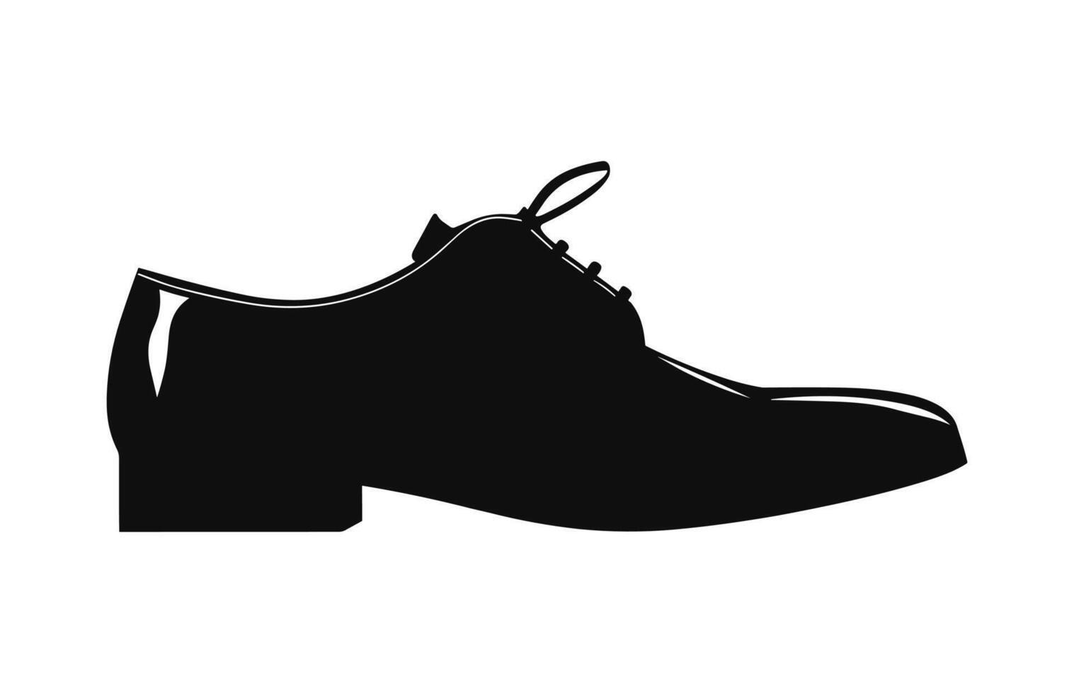 A Male Shoe black silhouette vector free