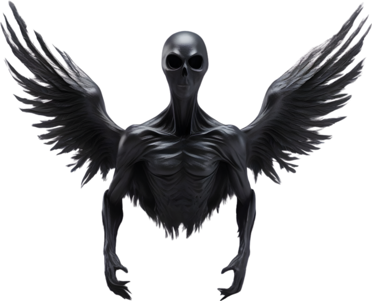 AI generated A close-up of a scary demon. Ai-Generated png