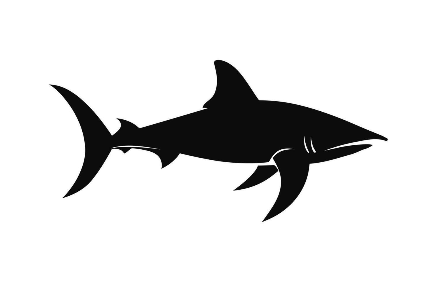 A hammerhead shark silhouette Vector