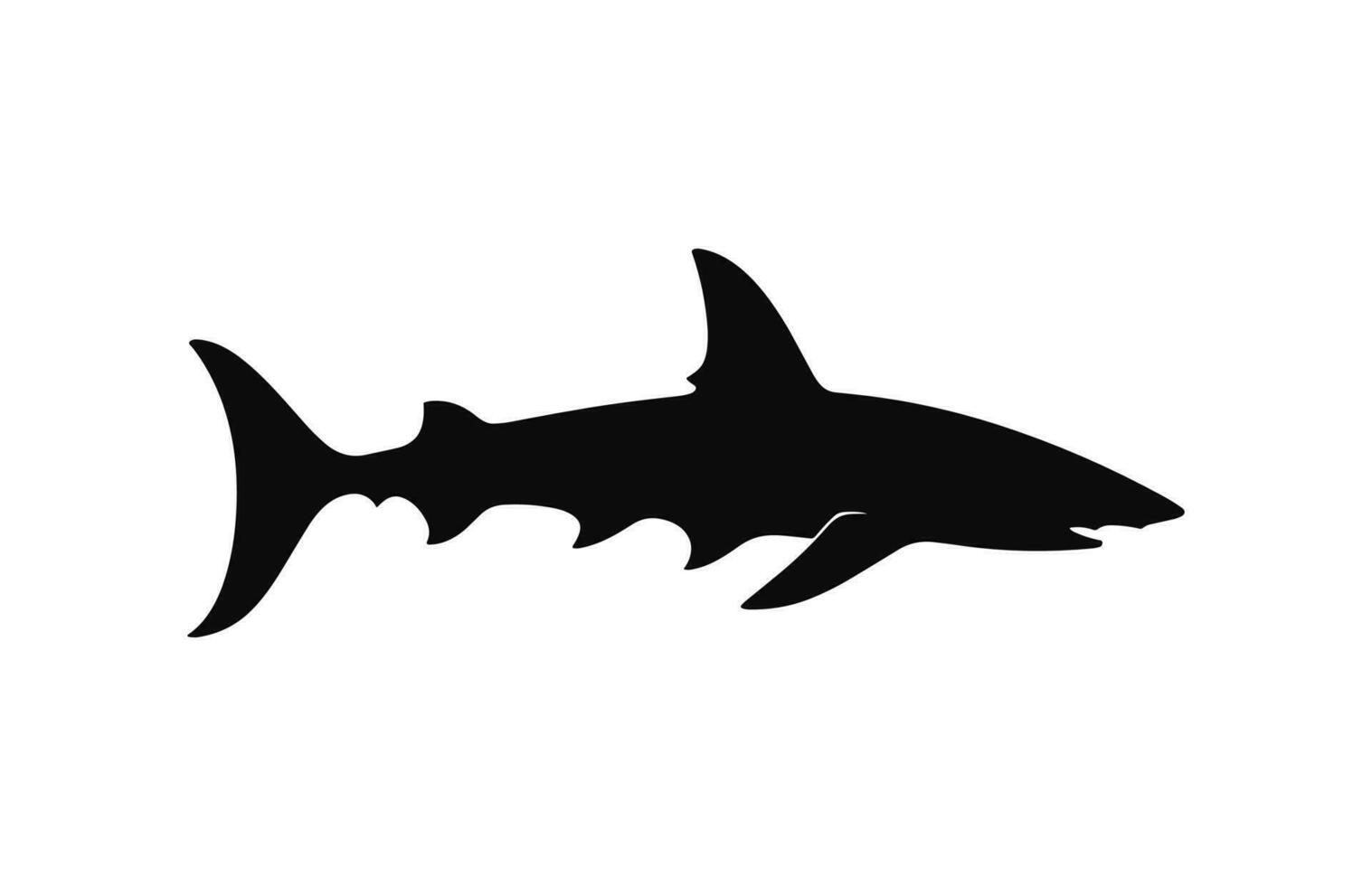 A hammerhead shark silhouette Vector