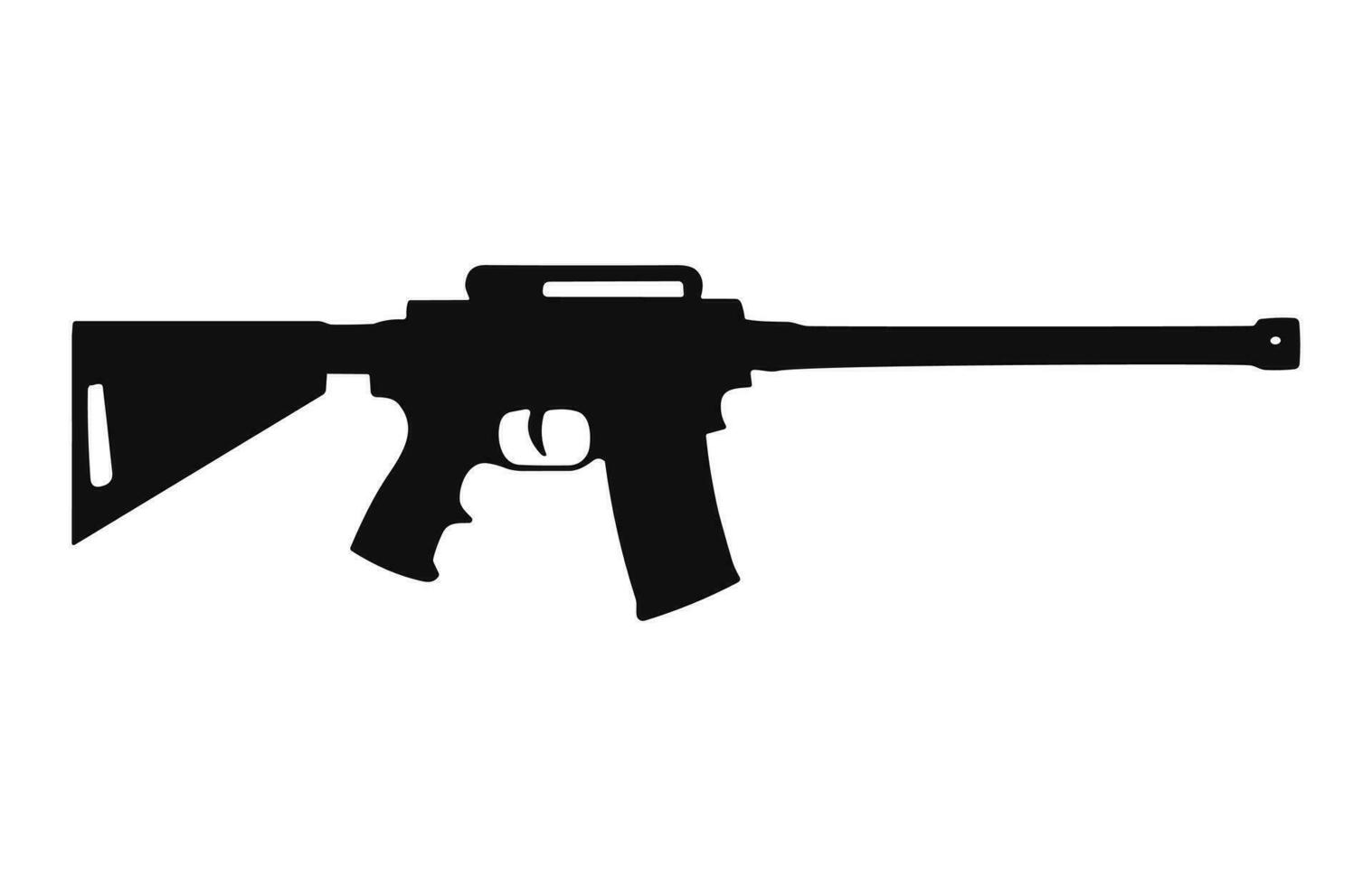 un arma máquina pistola silueta vector
