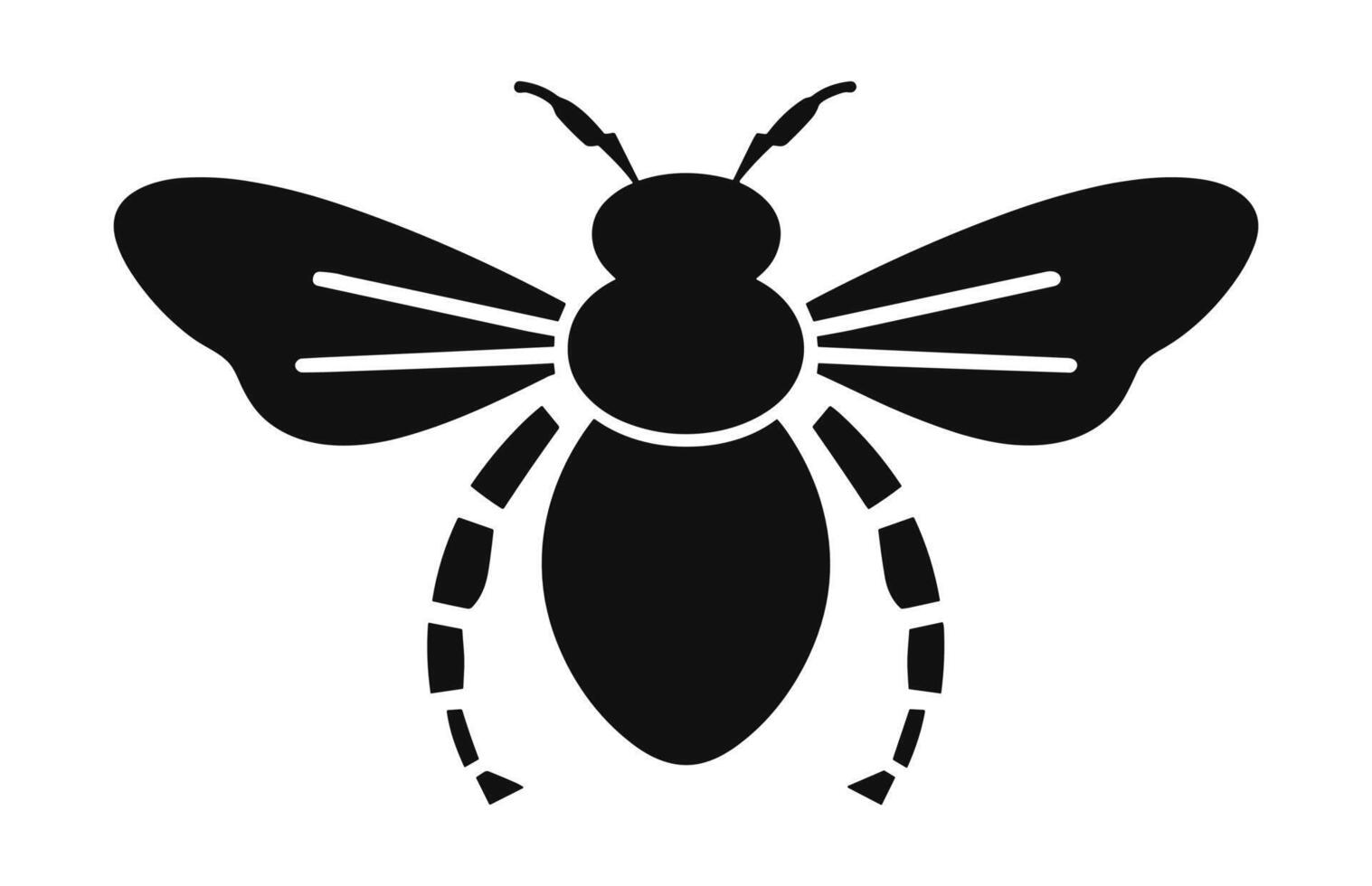 A Honey Bee Silhouette Vector Free