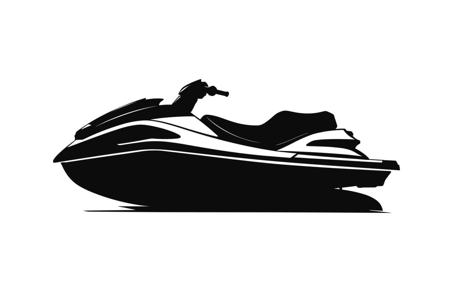 A Jet ski black silhouette vector free