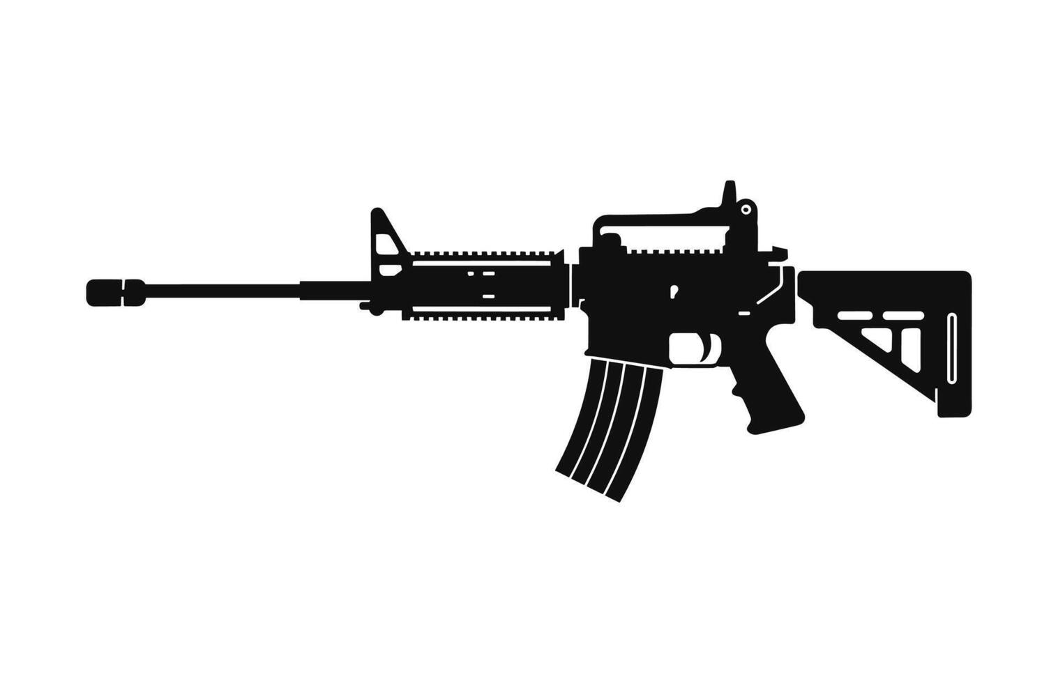 A machine gun Silhouette Vector free