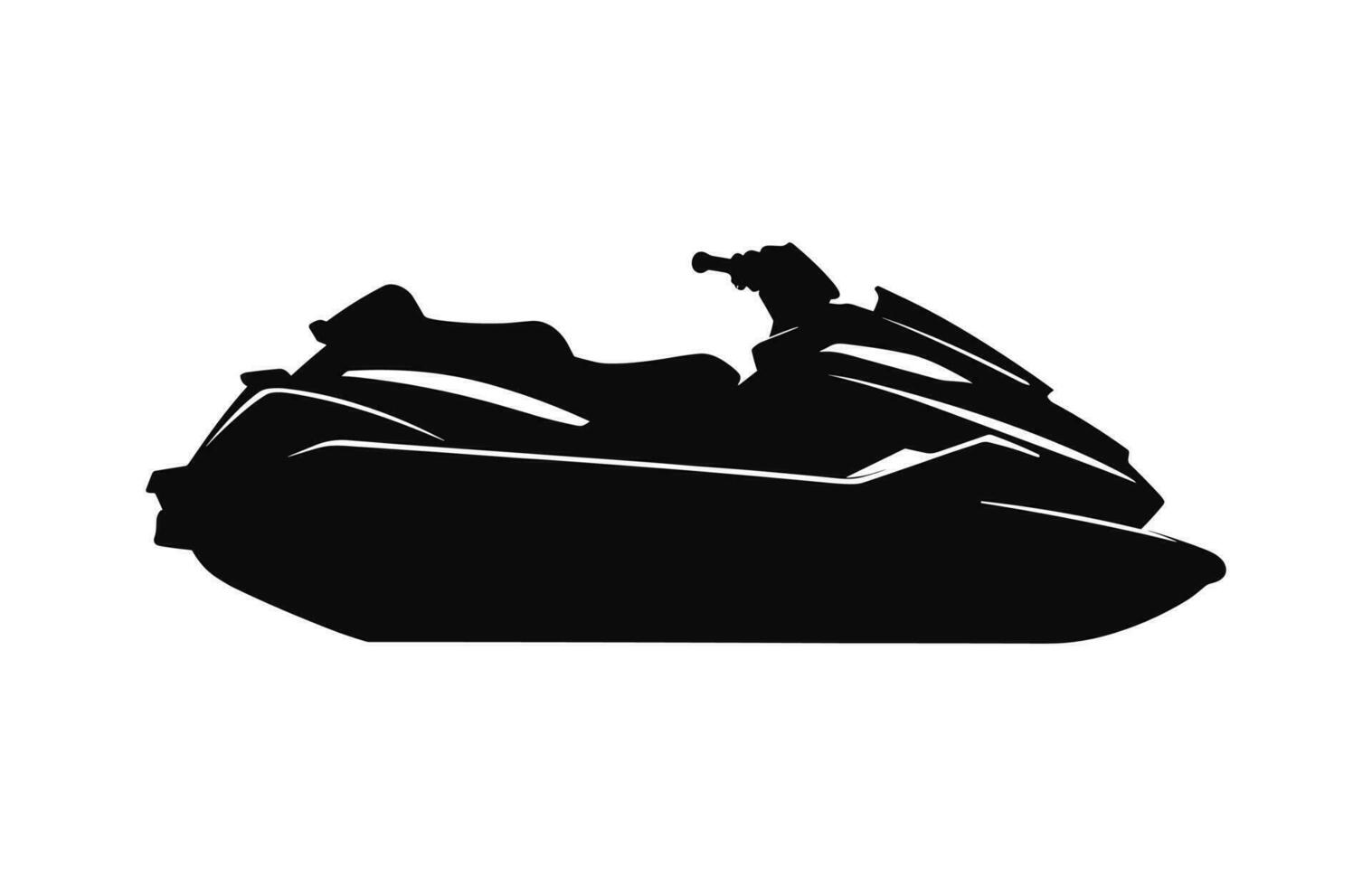 A Jet ski black silhouette vector free