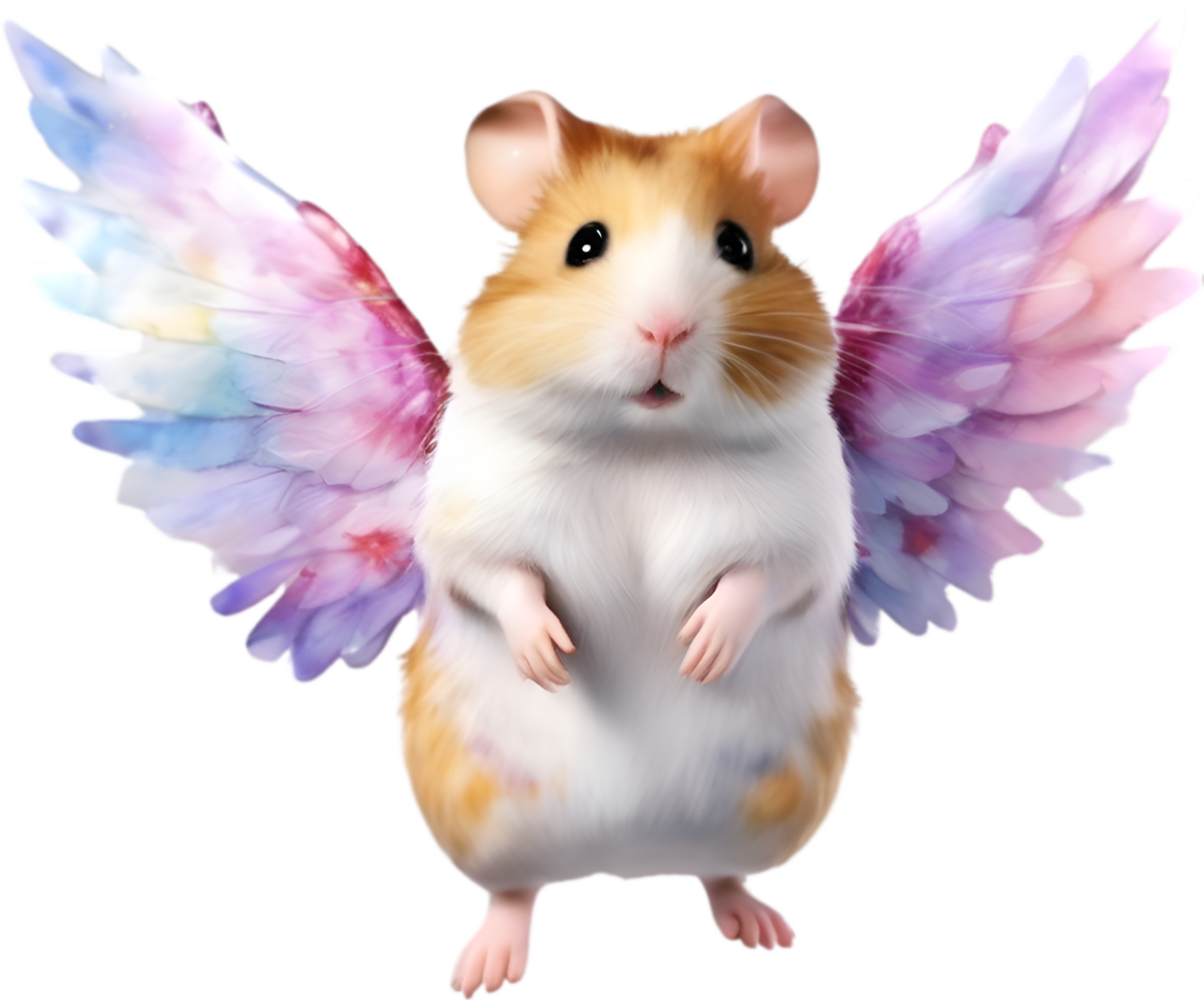 ai generiert Aquarell Hamster Amor. KI-generiert. png