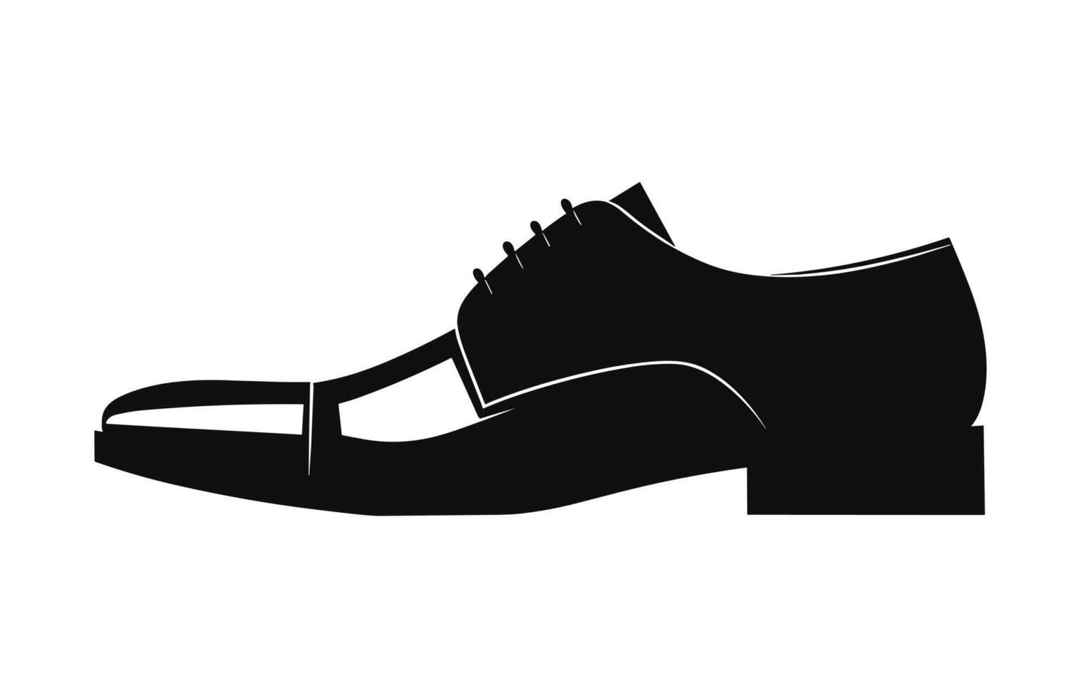 A Male Shoe black silhouette vector free