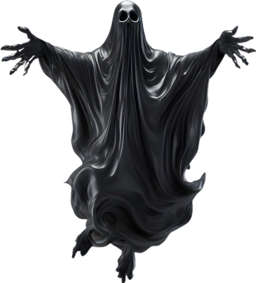 AI generated A close-up of a scary ghost. Ai-Generated png
