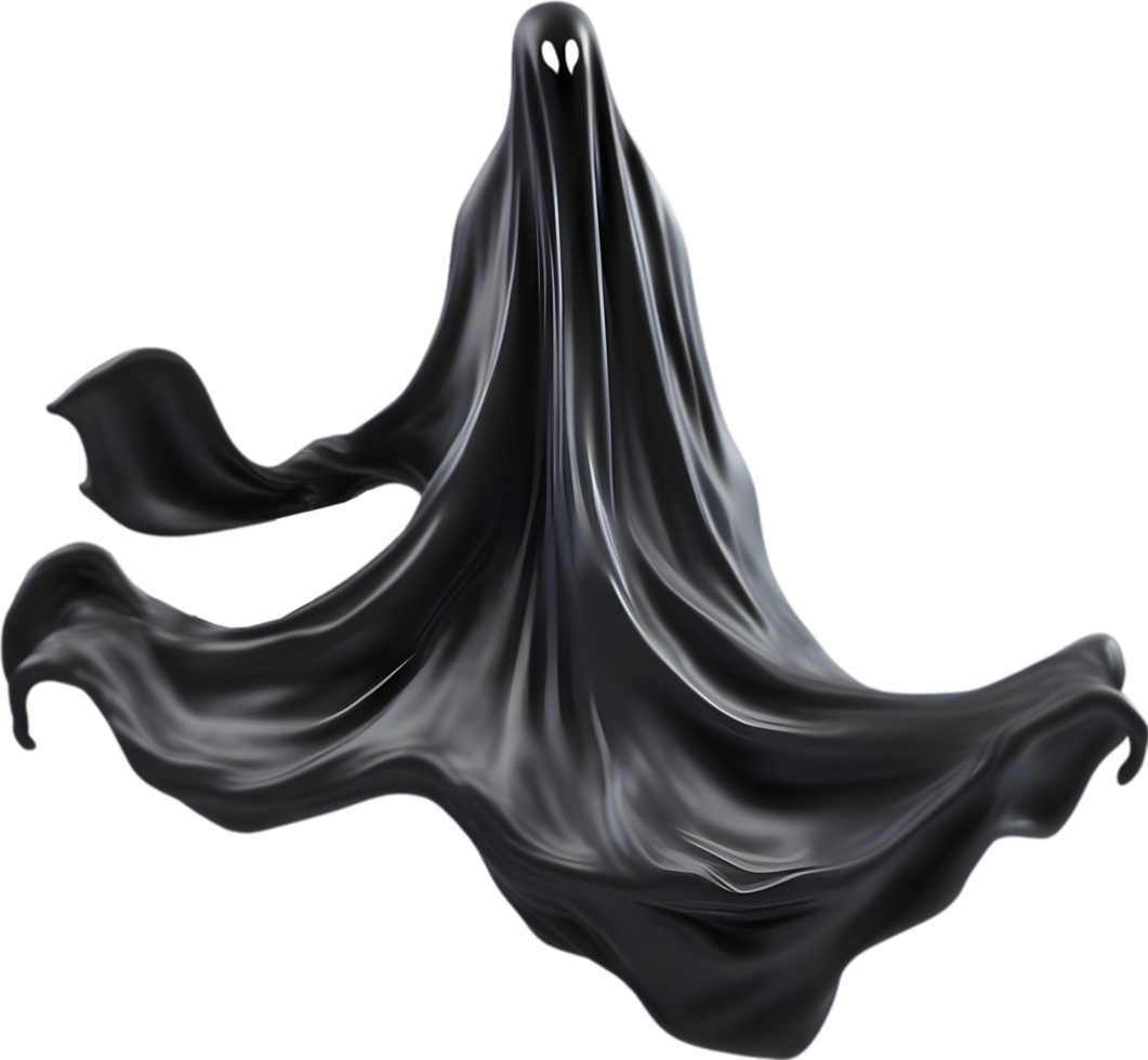 AI generated A close-up of a scary ghost. Ai-Generated png
