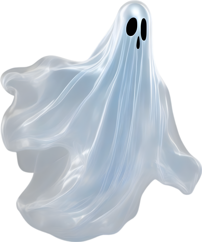 AI generated A close-up of a scary ghost. Ai-Generated png