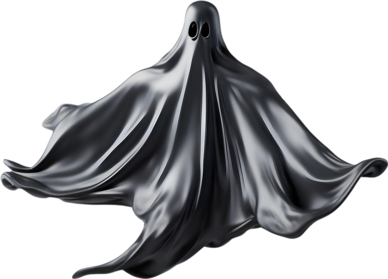 AI generated A close-up of a scary ghost. Ai-Generated png
