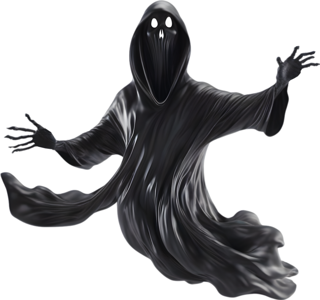 AI generated A close-up of a scary ghost. Ai-Generated png