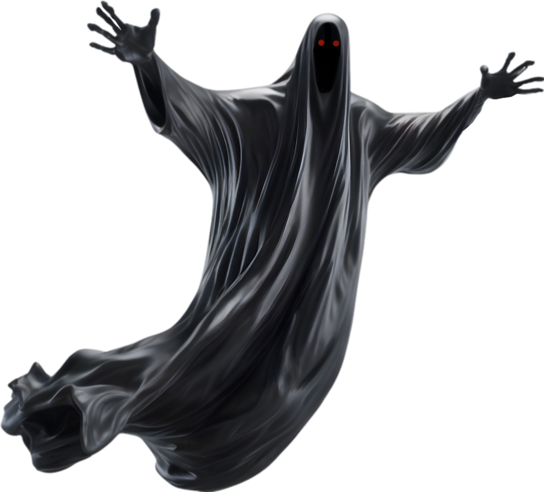 AI generated A close-up of a scary ghost. Ai-Generated png