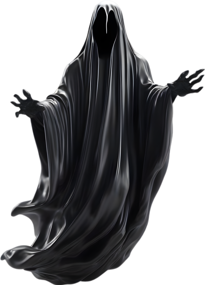 AI generated A close-up of a scary ghost. Ai-Generated png
