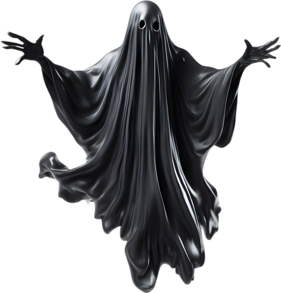 AI generated A close-up of a scary ghost. Ai-Generated png