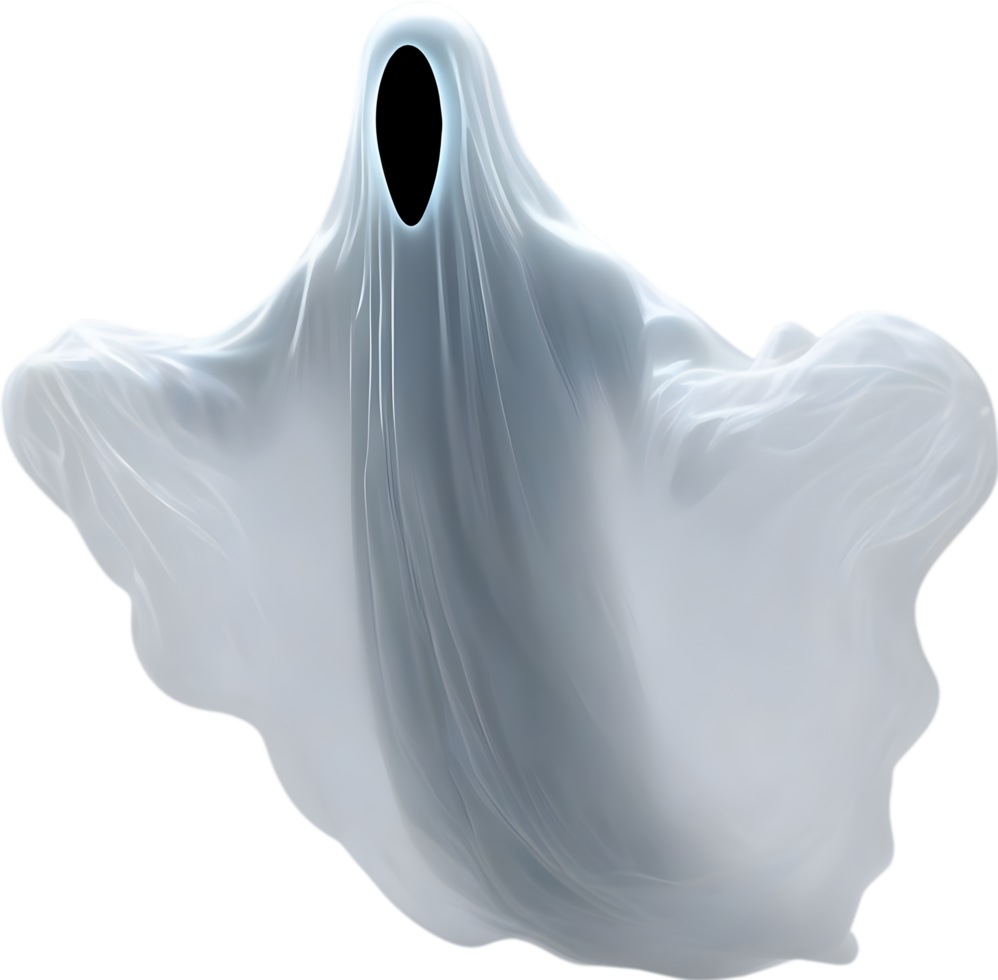 AI generated A close-up of a scary ghost. Ai-Generated png
