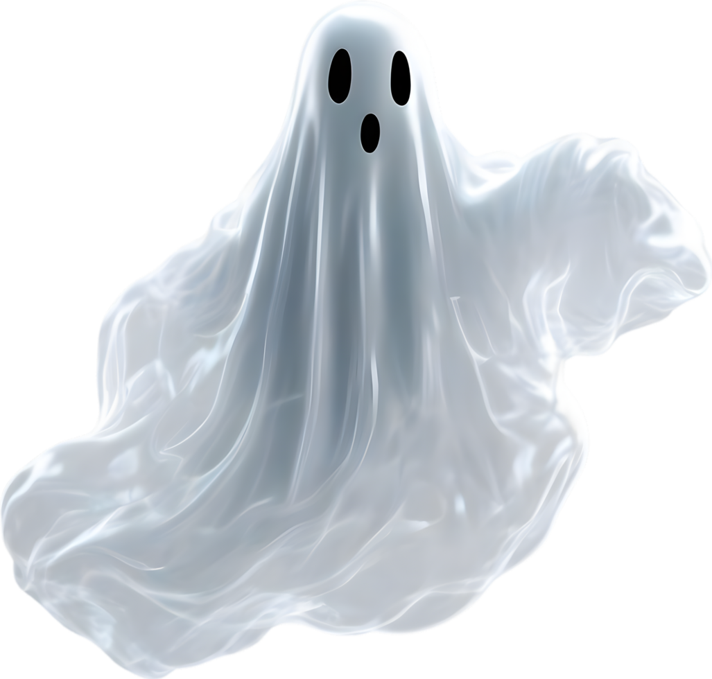 AI generated A close-up of a scary ghost. Ai-Generated png