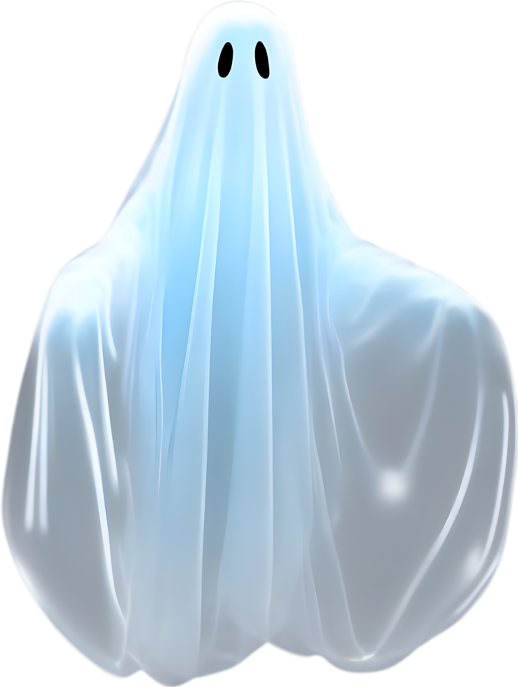 AI generated A close-up of a scary ghost. Ai-Generated png