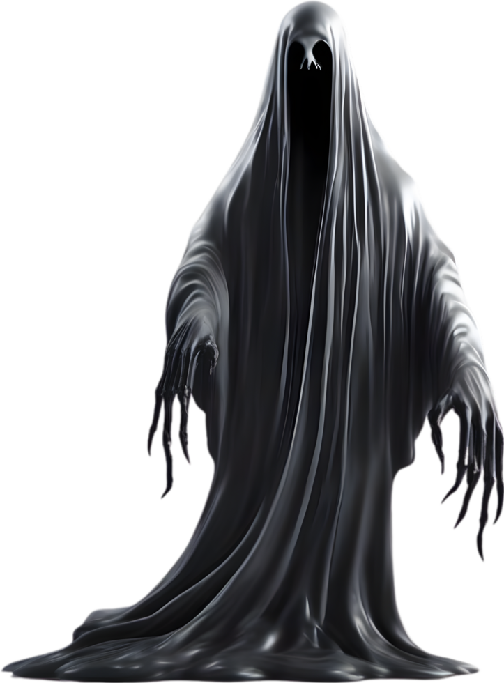 AI generated A close-up of a scary ghost. Ai-Generated png
