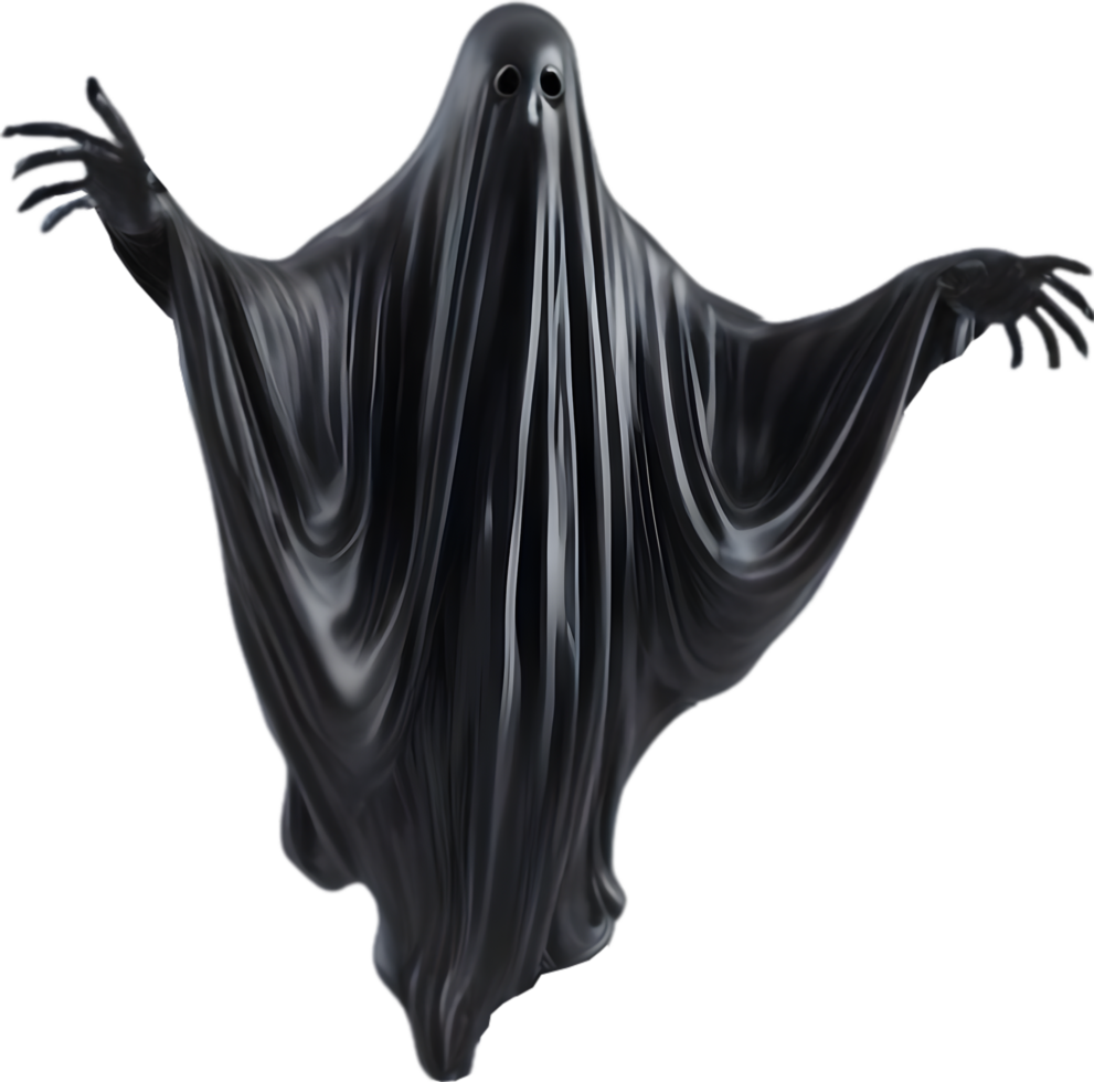 AI generated A close-up of a scary ghost. Ai-Generated png