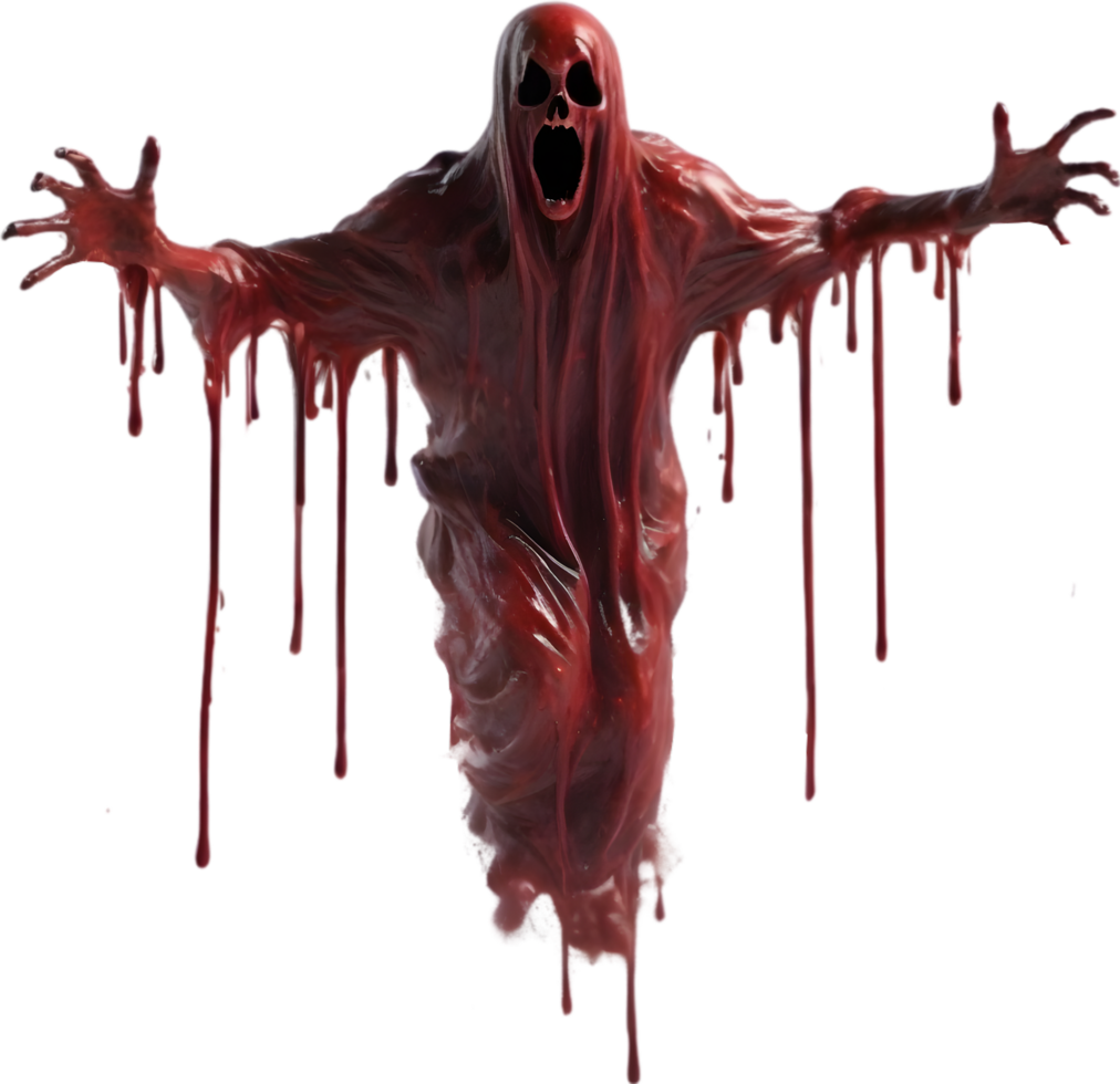 AI generated A close-up of a scary ghost. Ai-Generated png