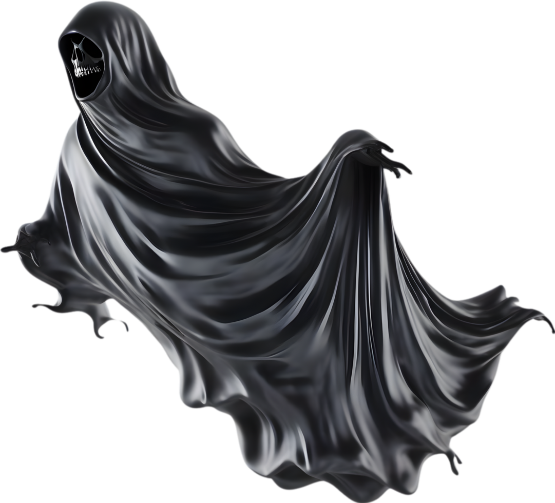 AI generated A close-up of a scary ghost. Ai-Generated png
