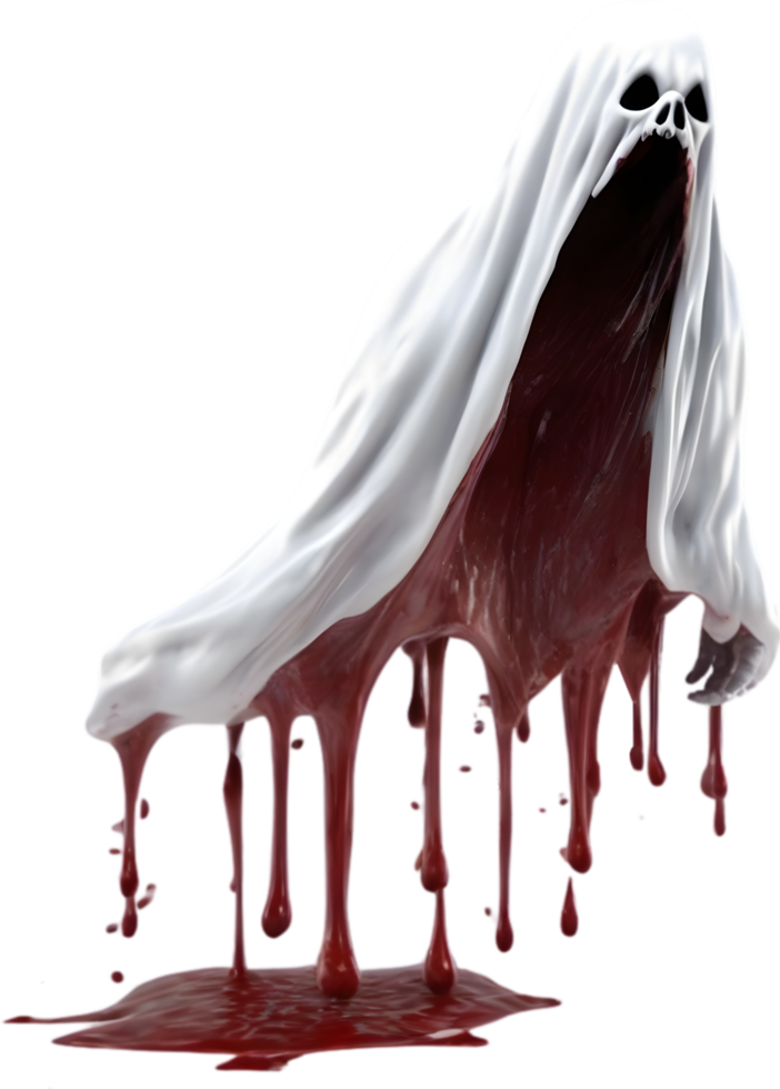AI generated A close-up of a scary ghost. Ai-Generated png