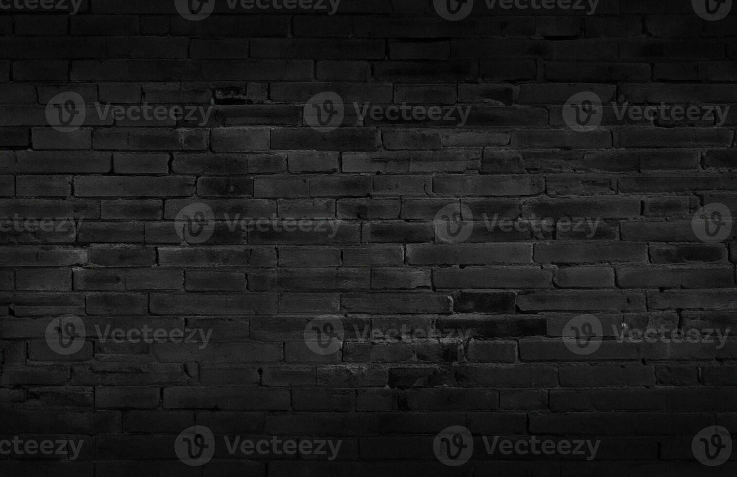 Dark black grunge brick wall texture background with old dirty and vintage style pattern. photo