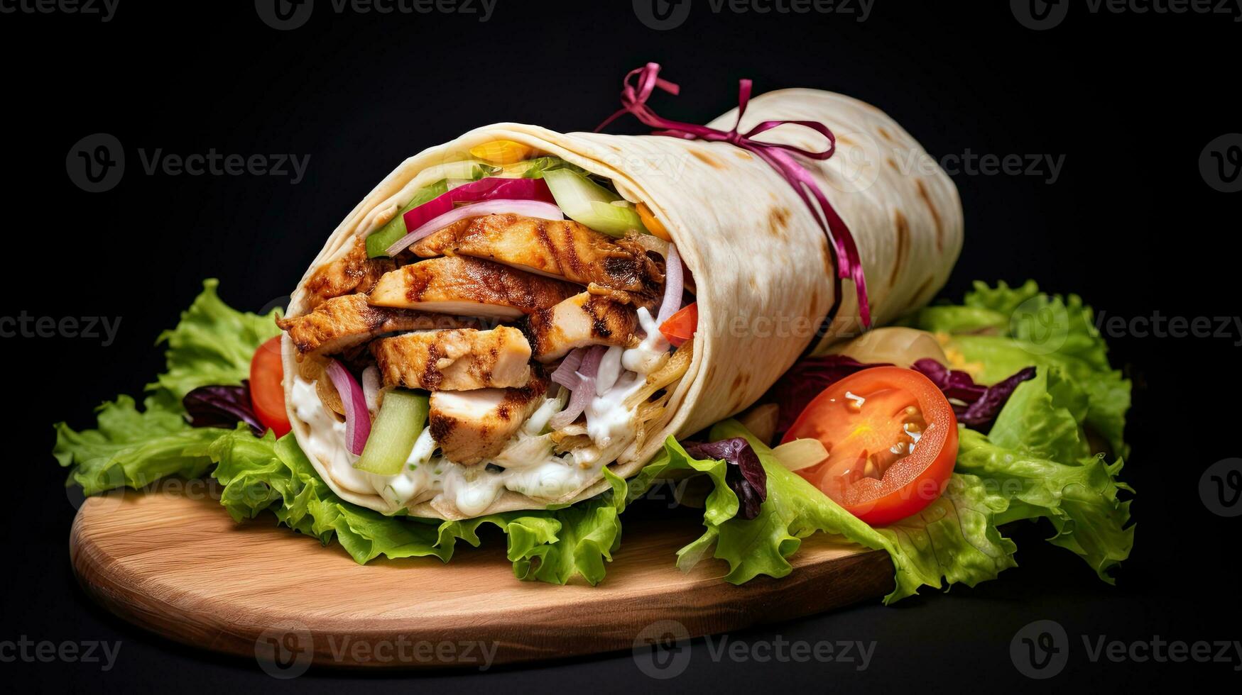 AI generated Delicious and juicy chicken kebab AI Generative photo