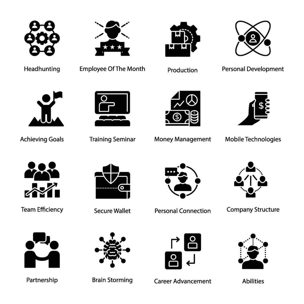 Business Network Vector Icons Pack