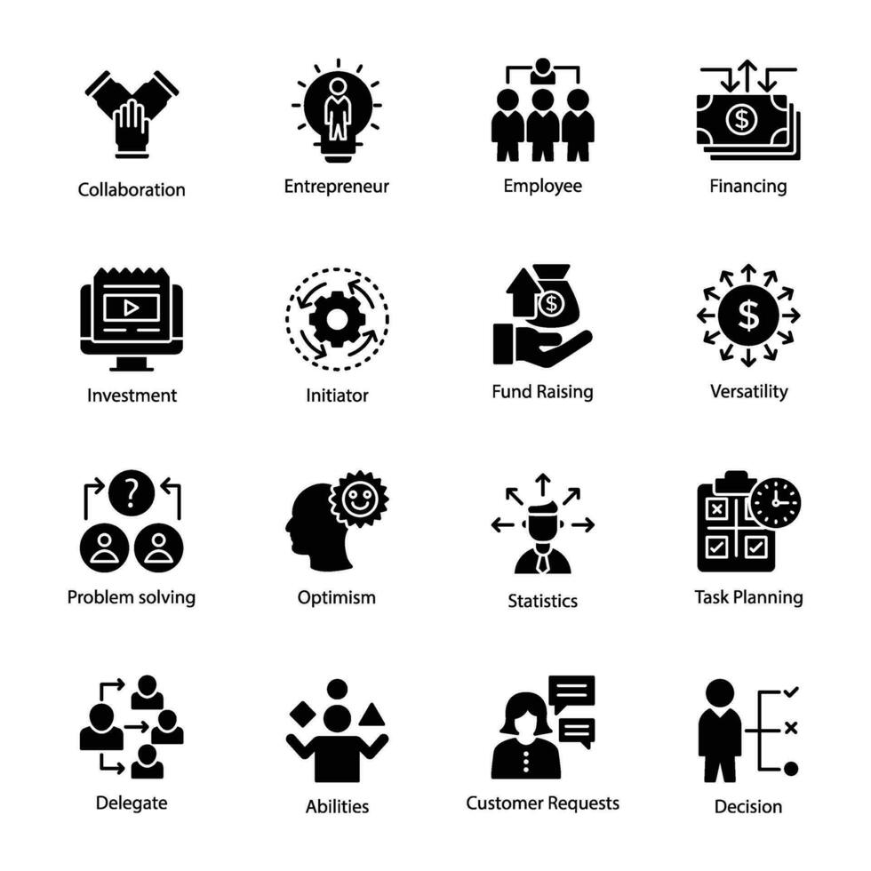 Business and Data Vector Icons Pack