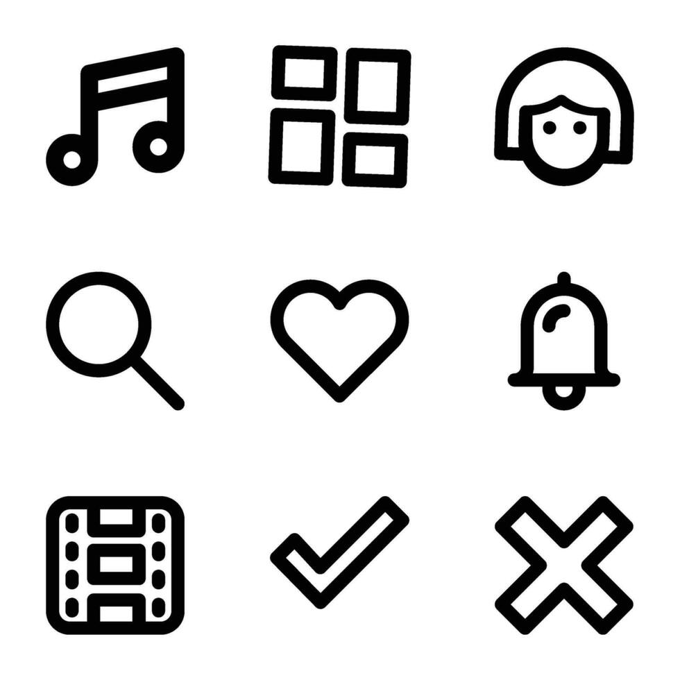 Pack of Ux Line Icons vector