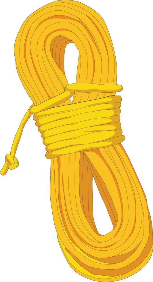 Tied rope isolated vector illustration